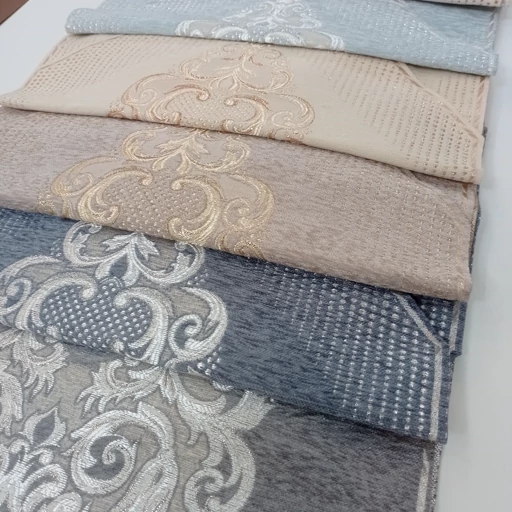 رومیزی مخمل ابریشم شاین دار 4 تکه طرح صحرا