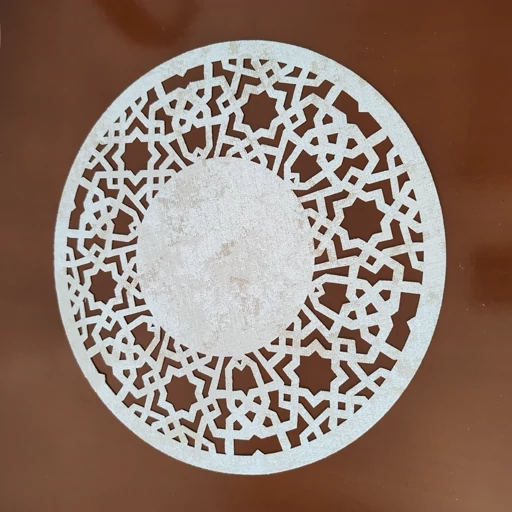 رومیزی عسلی کوچک پتینه لیزری لوزی مربع و گرد