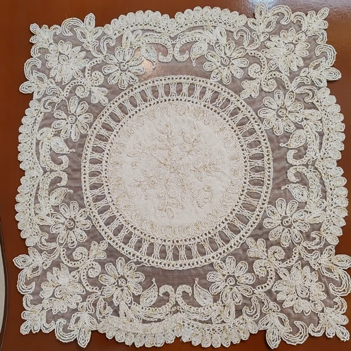 رومیزی مخمل دانتل جدید سه تکه طرح کیمیا