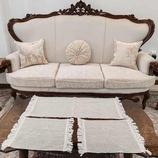 رومیزی بافت مستطیل سه تکه جدید ریشه دار