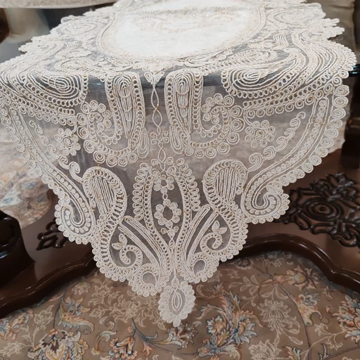 رانر غذاخوری دانتل مخمل 132 سانتی طرح آنتیک جدید