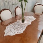 رانر غذاخوری دانتل مخمل طرح گوشواره جدید