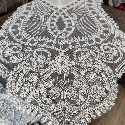 رانر غذاخوری دانتل مخمل طرح گوشواره جدید