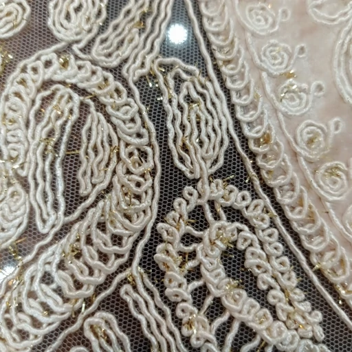 رانر غذاخوری دانتل مخمل شش نفره طرح لاله