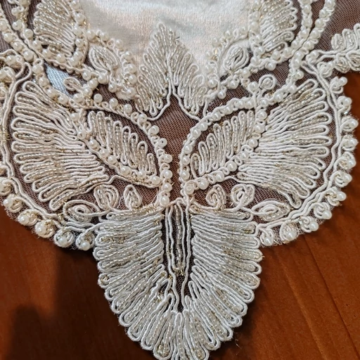 سرویس رومیزی پنج تکه ملیله دوزی مخمل دانتل گندمی