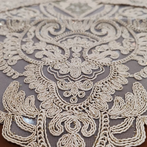 رومیزی دانتل مخمل سه تکه جدید طرح آسنا