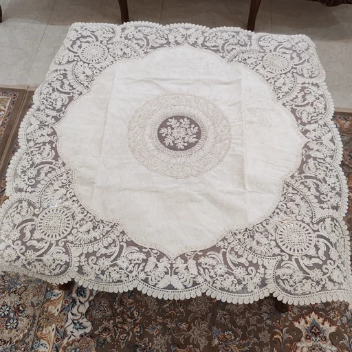 سرویس رومیزی پنج تکه دانتل مخمل جدید مدل کیمیا