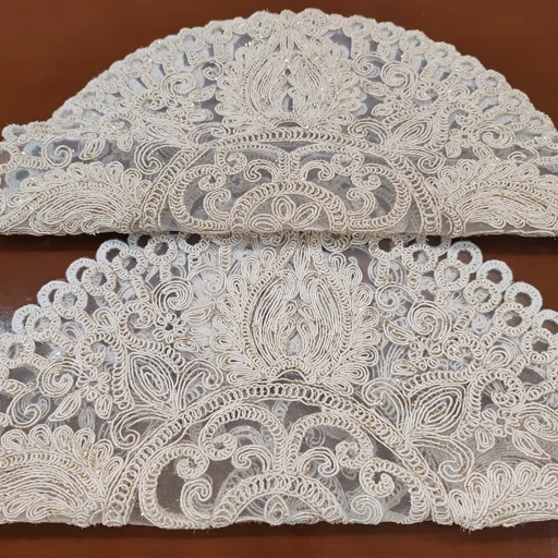 رومیزی گرد دانتل ترک سه تکه جدید طرح الگانت