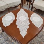 رومیزی دانتل سه تکه طرح ترک مدل خورشیدی