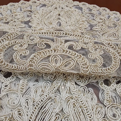 رومیزی گرد دانتل ترک سه تکه جدید طرح الگانت