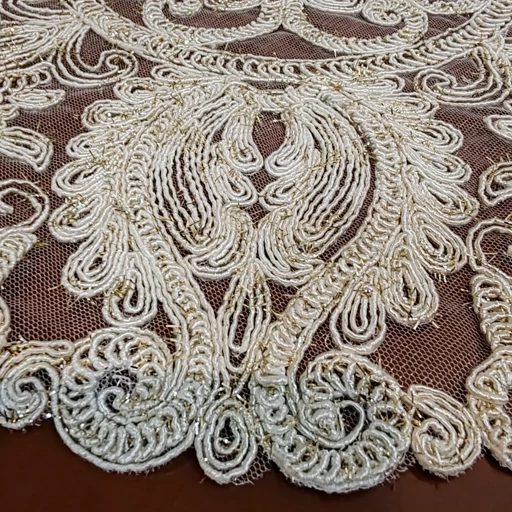 رومیزی گرد دانتل ترک سه تکه جدید طرح الگانت