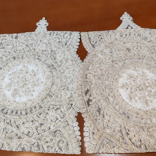 سرویس رومیزی دانتل مخمل ترک چهار تکه مدل تاج