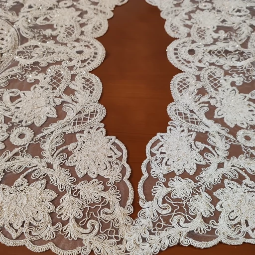 رومیزی مربع دانتل مخمل ترک سه تکه طرح آنجل