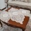 رومیزی دانتل بیضی مربع سه تکه ترک اصل طرح ورساچه