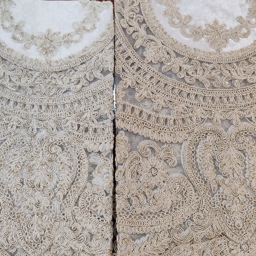 رومیزی مربع دانتل مخمل ترک اصل سه تکه کد11