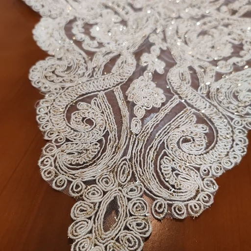 ست رومیزی پنج تکه مخمل دانتل ترک طرح النا