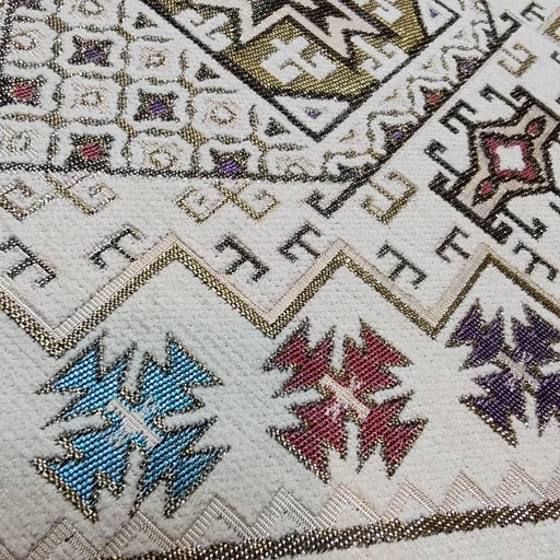 رومیزی عسلی تک مخمل ابریشم طرح عشایر 33*50