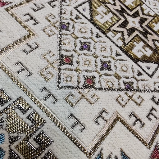 رومیزی عسلی تک مخمل ابریشم طرح عشایر 33*50