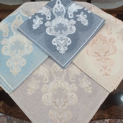 رومیزی خاطره مخمل قلمکار جدید مربع سایز 90*90 در رنگ‌بندی متنوع