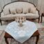 رومیزی خاطره مخمل قلمکار جدید مربع سایز 90*90 در رنگ‌بندی متنوع