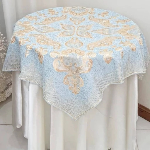 رومیزی خاطره مخمل قلمکار جدید مربع سایز 90*90 در رنگ‌بندی متنوع