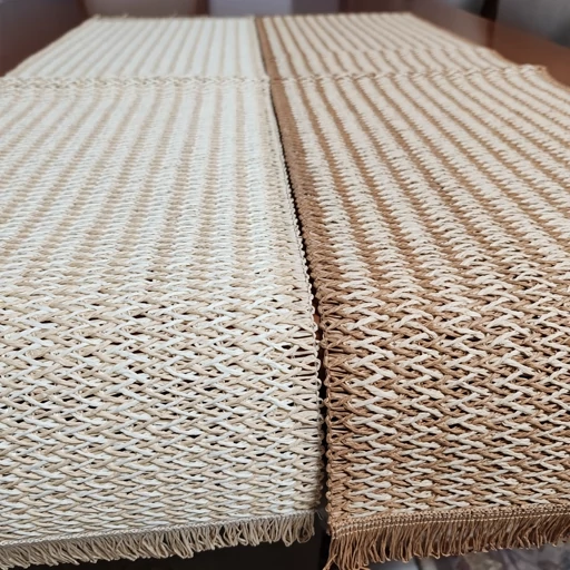 رانر حصیری کنفی جدید مدل ترکیبی سایز 90 سانت