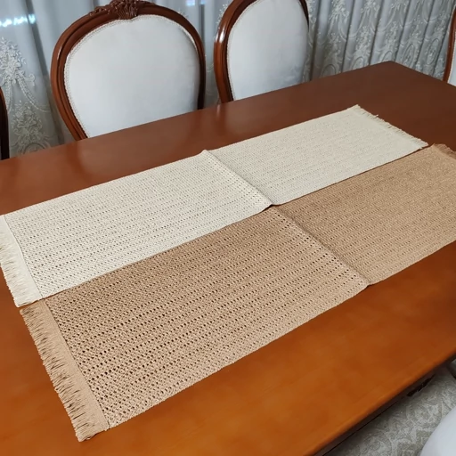 رانر غذاخوری حصیری جدید ساده شش نفره 30*120