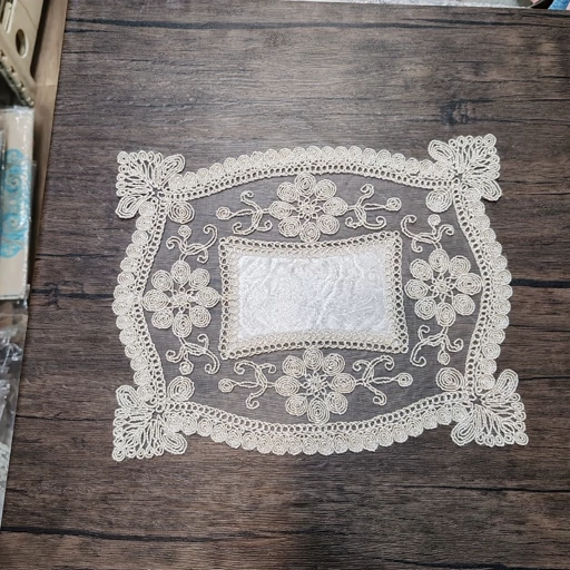 جانماز مخمل دانتل جدید سایز 45 سانتی دو تکه