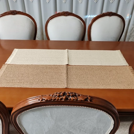 رانر غذاخوری حصیری جدید ساده شش نفره 30*120