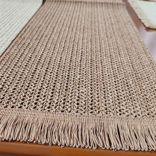 رانر غذاخوری حصیری جدید ساده شش نفره 30*120