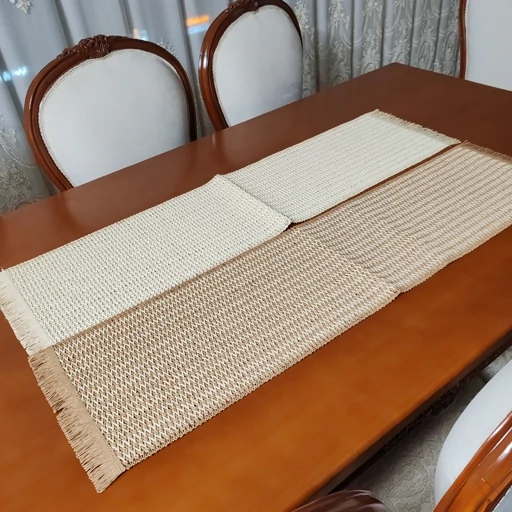 رانر حصیری کنفی جدید مدل ترکیبی سایز 90 سانت