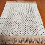 عسلی زیربشقابی حصیری کنفی جدید مدل شکوفه دورنگ