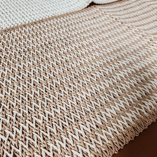 رانر حصیری کنفی جدید مدل ترکیبی سایز 90 سانت