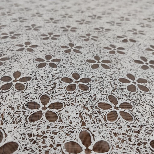 رومیزی غذاخوری چهار نفره مربع حریر گیپور 140