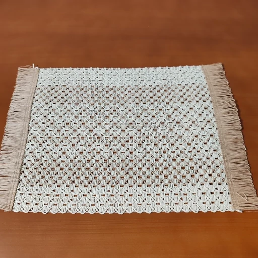 عسلی زیربشقابی حصیری کنفی جدید مدل شکوفه دورنگ