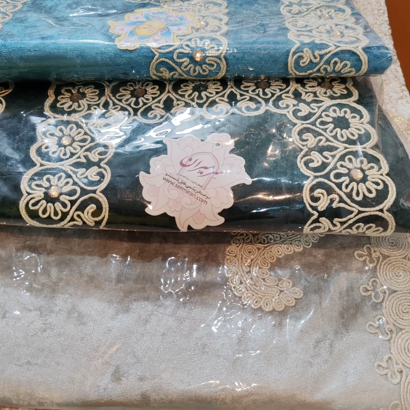 سجاده جانماز مخمل قیطون دوزی حاشیه سنگ