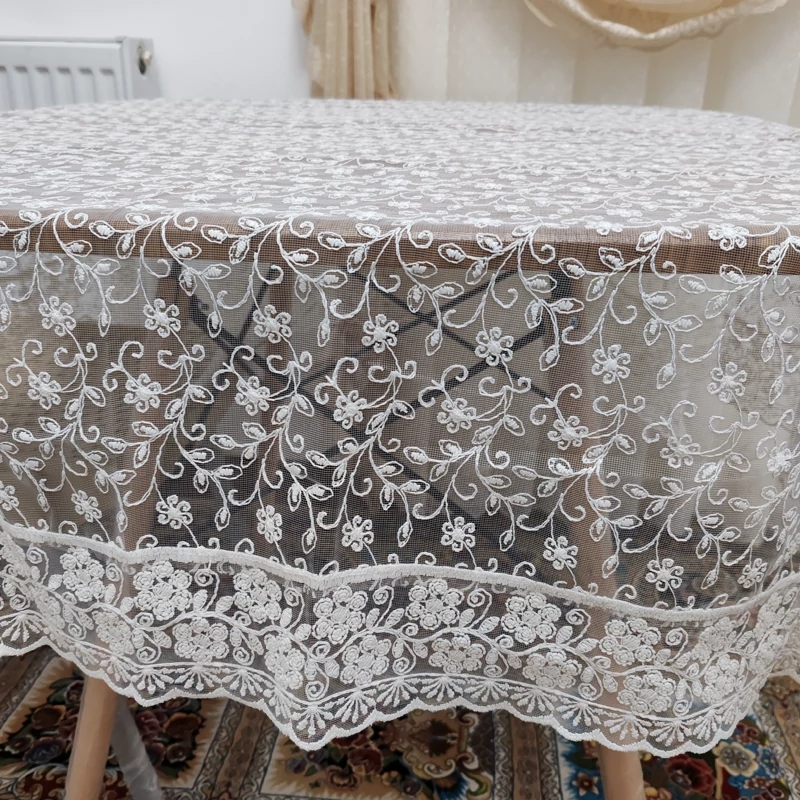 رومیزی غذاخوری مستطیل چهار نفره حریر گیپور