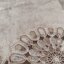 رومیزی غذاخوری مخمل دانتل ترک چهار نفره گل داوودی