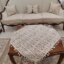 رومیزی مربع قلاب بافی نخی خارجی سایز 80*80