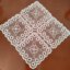 رومیزی مربع کوچک حریر گیپور گل گرد30*30
