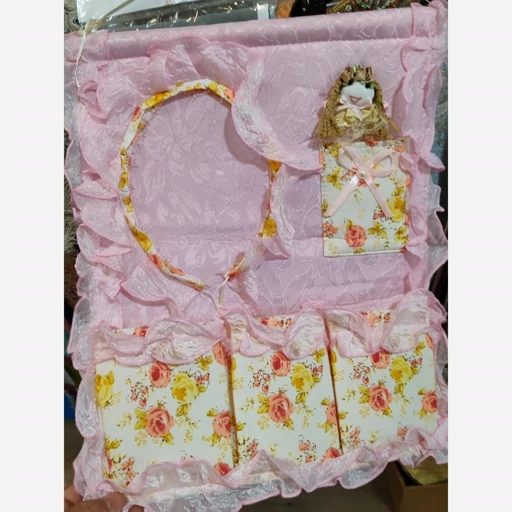 جاجورابی سه جیب ساتن گیپور دار