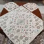 رومیزی مربع سه تکه مخمل شاین ابریشمی طرح عشایر