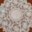رومیزی گرد دانتل مخمل سه تکه طرح خورشیدی جدید
