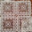 رومیزی مربع کوچک حریر گیپور گل گرد30*30