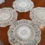 رومیزی عسلی دانتل مخمل مربع و گرد 40 سانتی